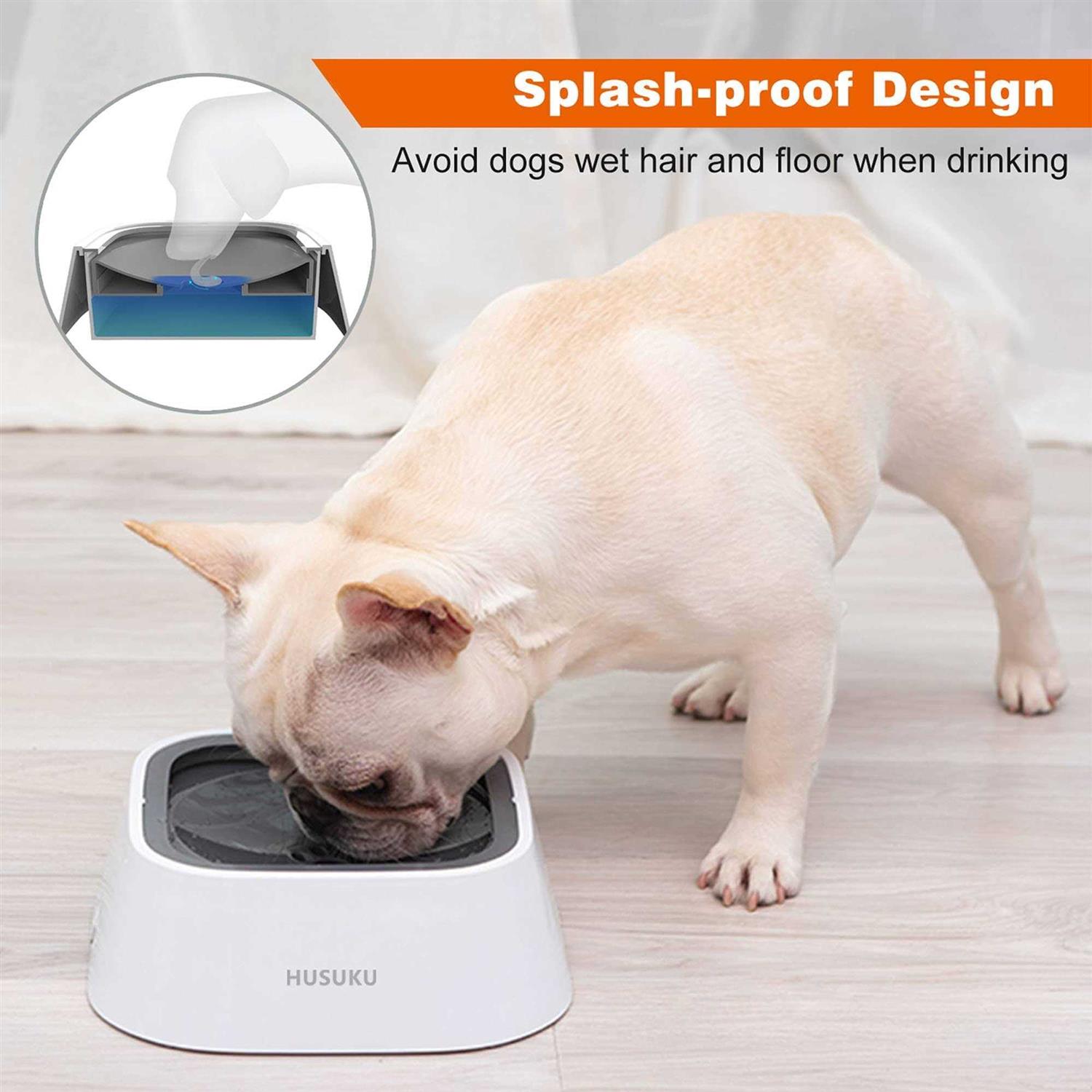 Alternative view of HUSUKU Dog Bowl Dog Water Bowl Pet Water Bowl Slow Water Feeder Dog Bowl No-Slip Pet Water Dispenser 35oz Feeder Bowl