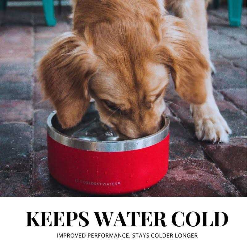 Alternative view of Coldest Dog Bowl Stainless Steel Non Slip No Spill Proof Skid Metal Insulated Dog Bowls