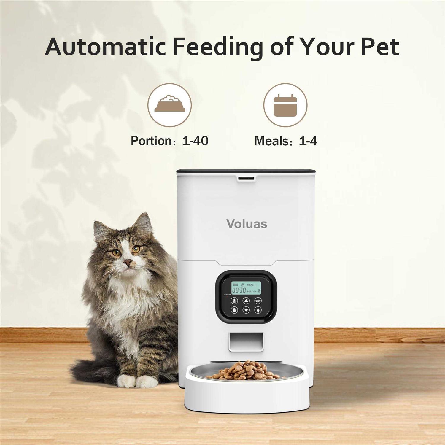 Alternative view of VOLUAS Automatic Pet Feeders for Cats and Dogs