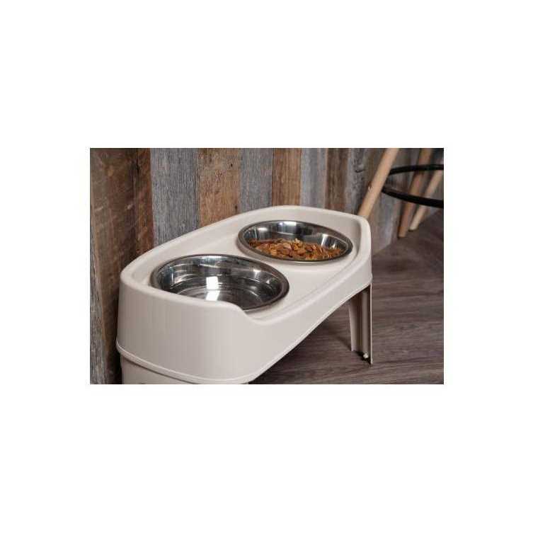 Alternative view of Iris USA 12 inch Elevated Dog Bowls with Two 2 Qt Stainless Steel Bowls and Removable Legs