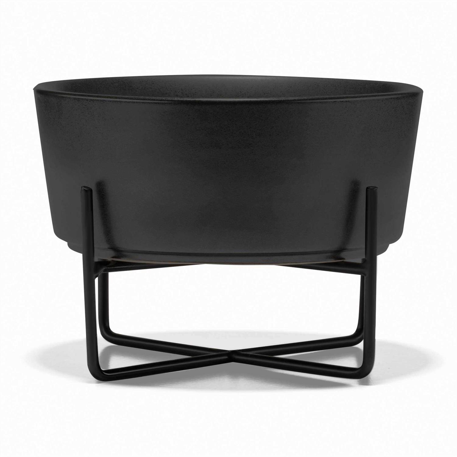 Waggo Simple Solid Bowl + Dog Bowl Stand