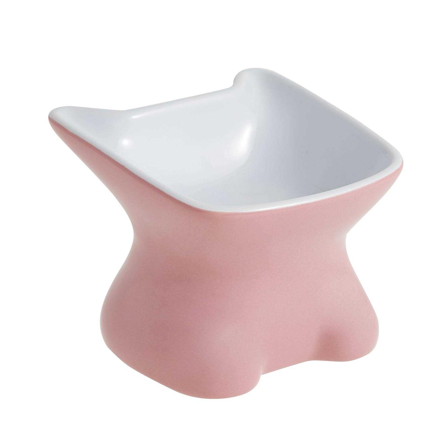 Whisker City Elevated Ceramic Cat Bowl