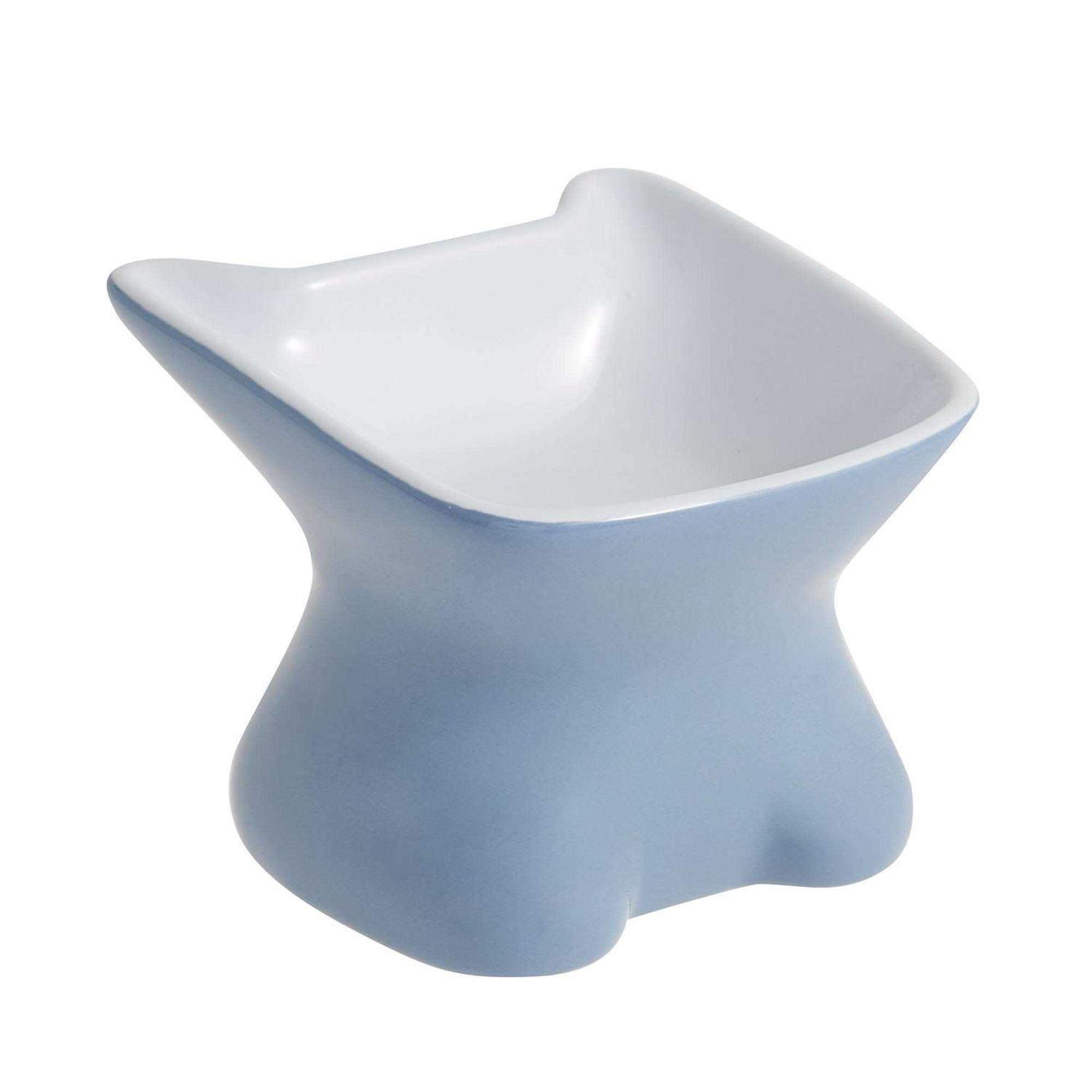 Alternative view of Whisker City Elevated Ceramic Cat Bowl