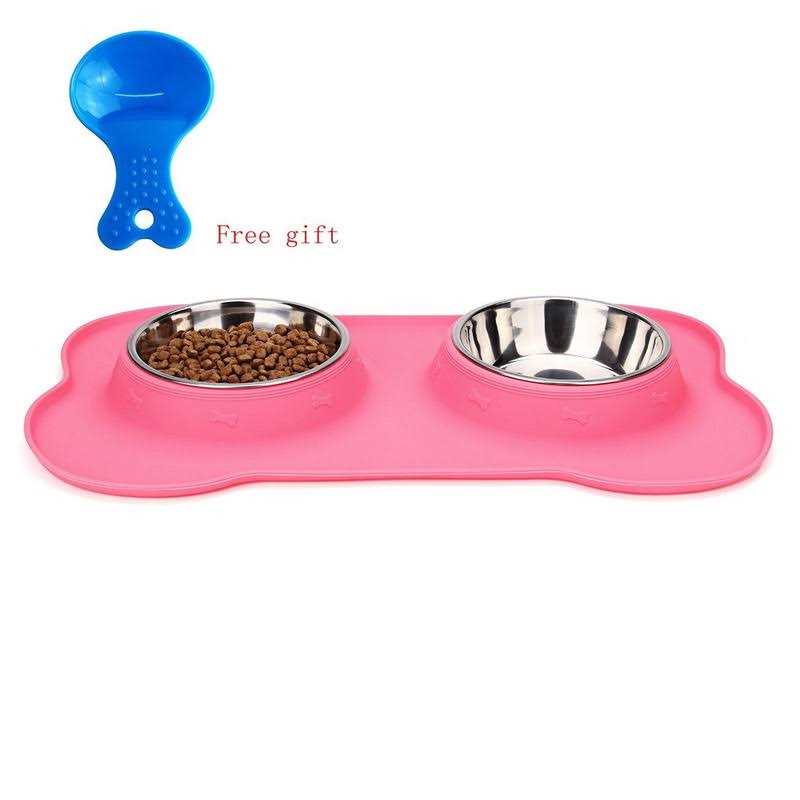 Alternative view of Hubulk Pet Dog Bowls 2 Stainless Steel Dog Bowl with No Spill Non-Skid Silicone Mat + Pet Food Scoop Water and Food Feeder Bowls for Feeding