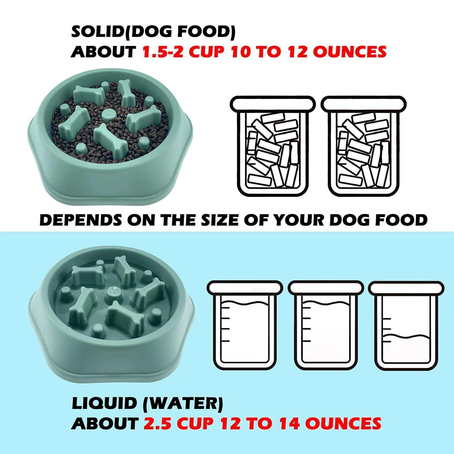 Alternative view of CAISHOW Slow Feeder Dog Bowl Anti Gulping Healthy Eating Interactive Bloat Stop Fun Alternative Non Slip Dog Slow Food Feeding Pet Bowl Slow Eating