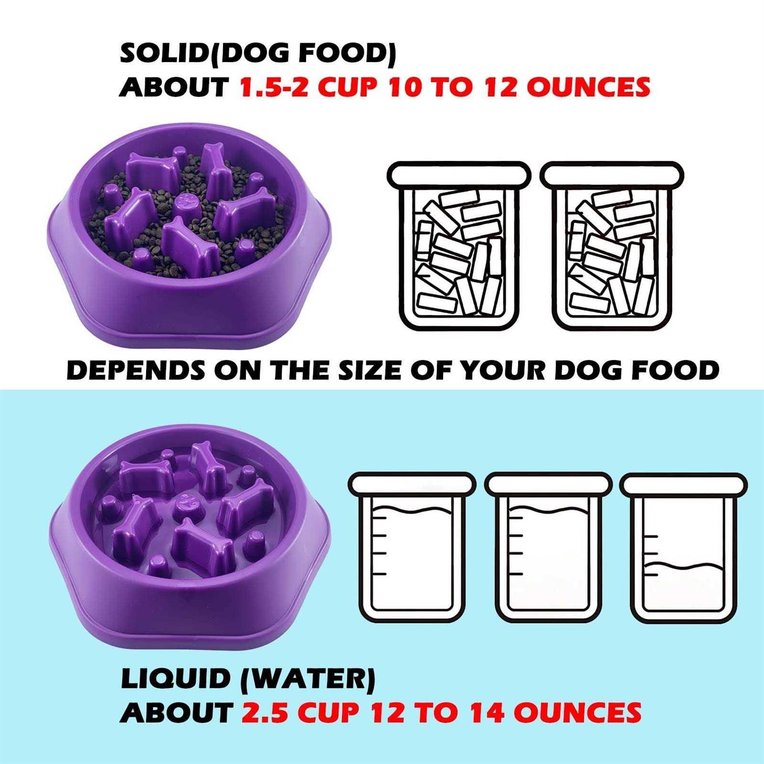 Alternative view of CAISHOW Slow Feeder Dog Bowl Anti Gulping Healthy Eating Interactive Bloat Stop Fun Alternative Non Slip Dog Slow Food Feeding Pet Bowl Slow Eating
