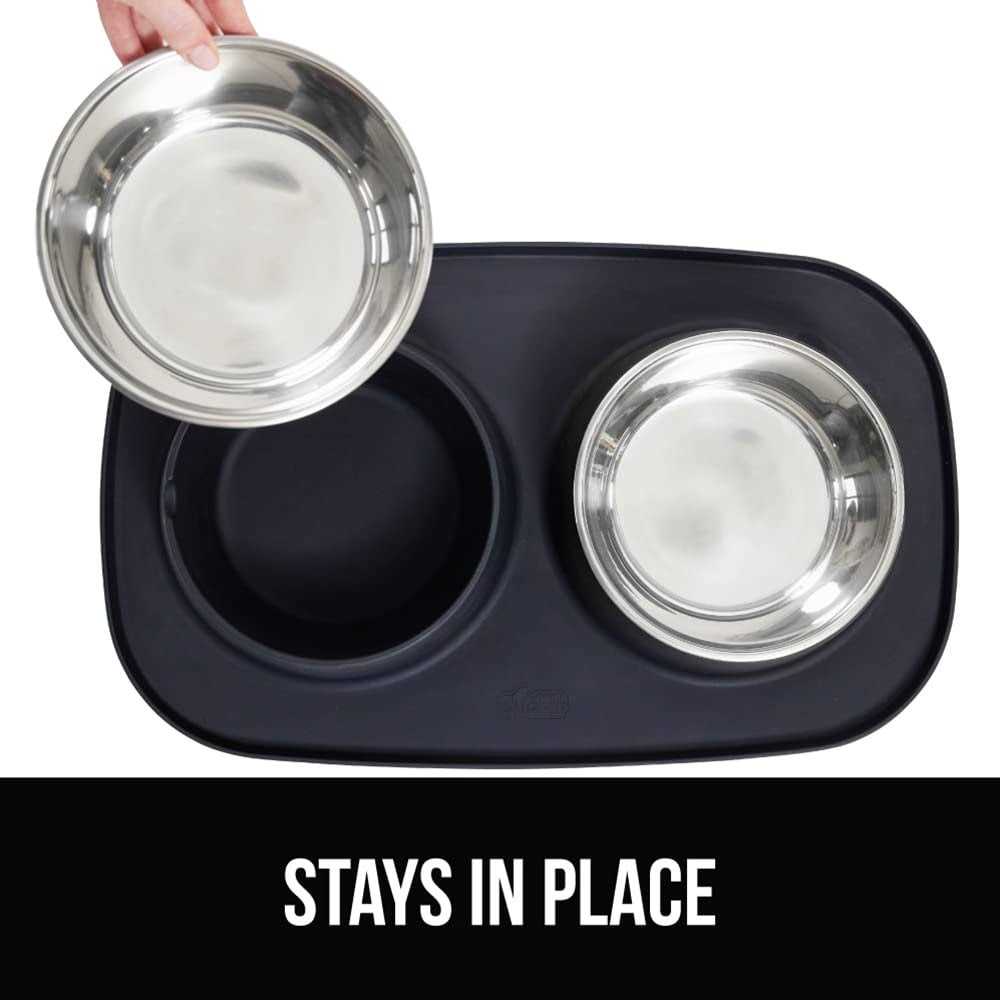 Alternative view of Gorilla Grip 100% Waterproof BPA Free Cat and Dog Bowls Silicone Feeding Mat Set