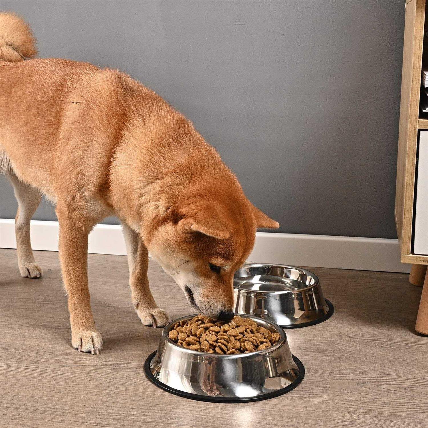 Alternative view of Juqiboom 2Packs Stainless Steel Dog Bowl with Anti-Skid Rubber Base for Small/Medium/Large Pet, Perfect Dish, Pets Feeder Bowl and Water Bowl Perfect Choice