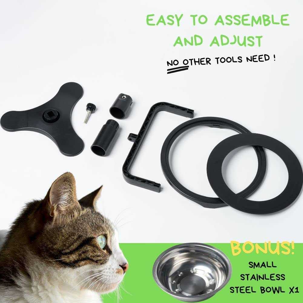 Alternative view of TOLOPU Adjustable Raised Cat Food Bowl