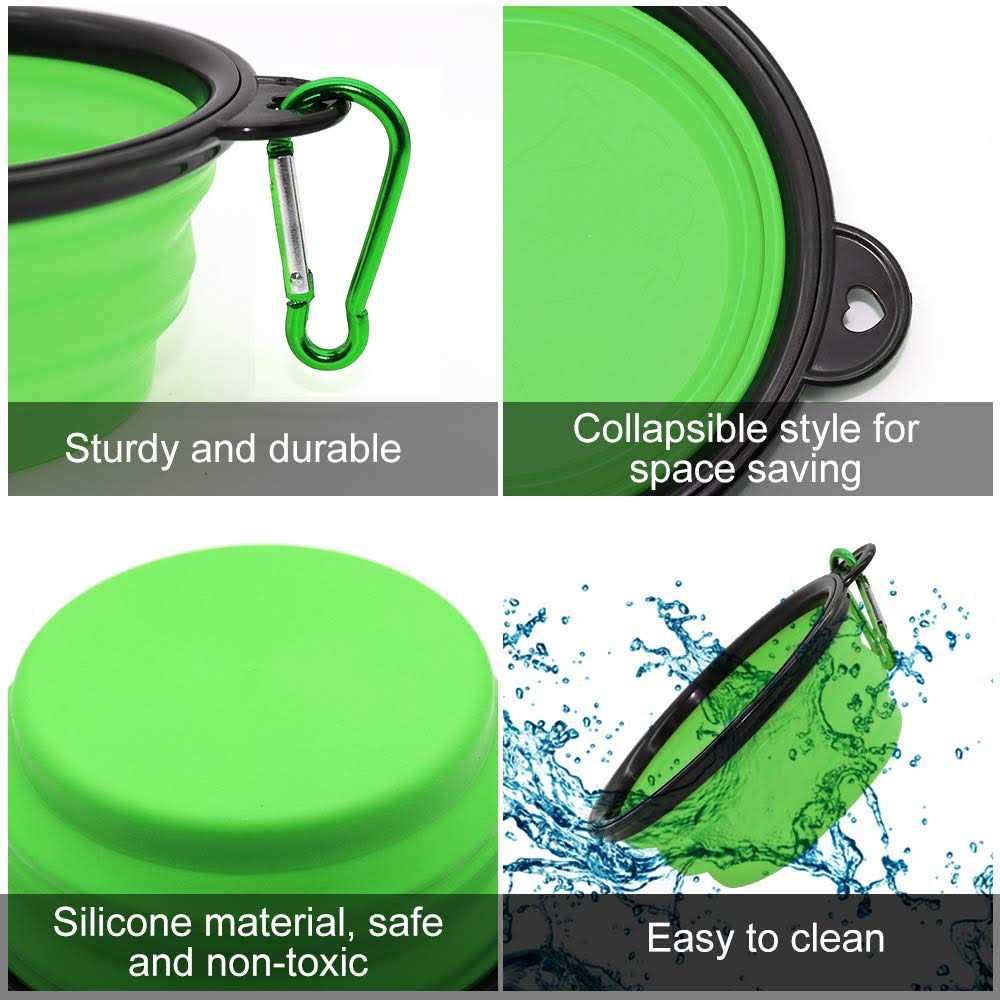 Alternative view of Dog Bowl Pet Collapsible Bowls 2 Pack Collapsible Dog Water Bowls for Cats Dogs