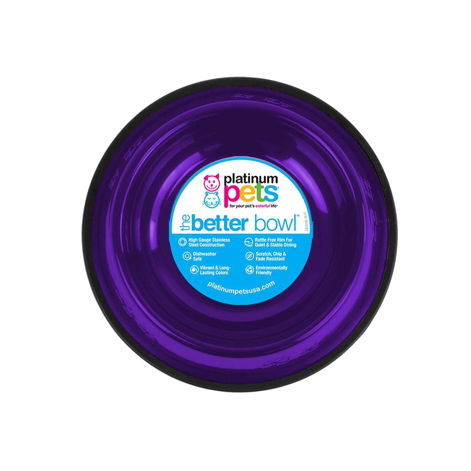 Platinum Pets Dog Non-Tip Stainless Steel Bowl