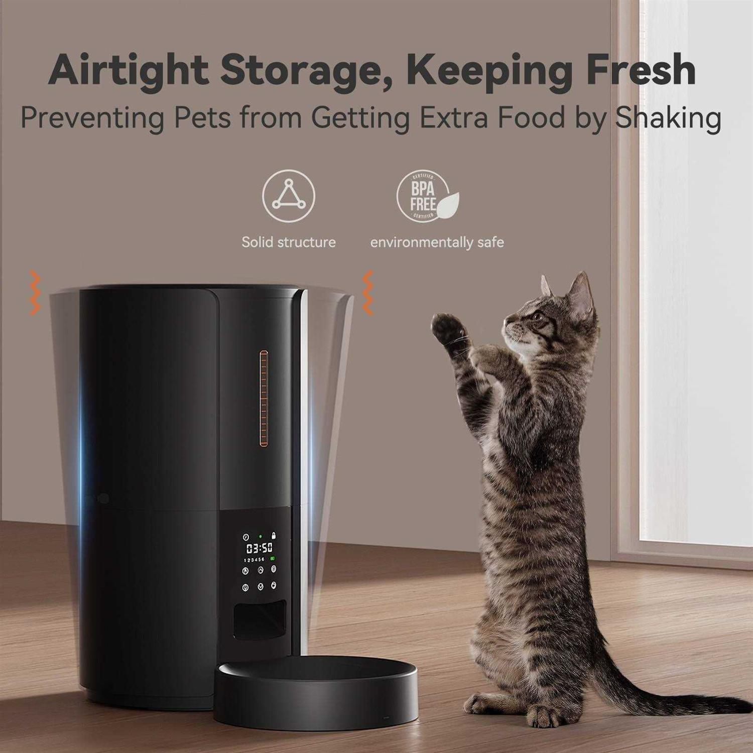 Alternative view of WOPET Automatic Dog Feeders Cat Food Dispenser With Desiccant Bag