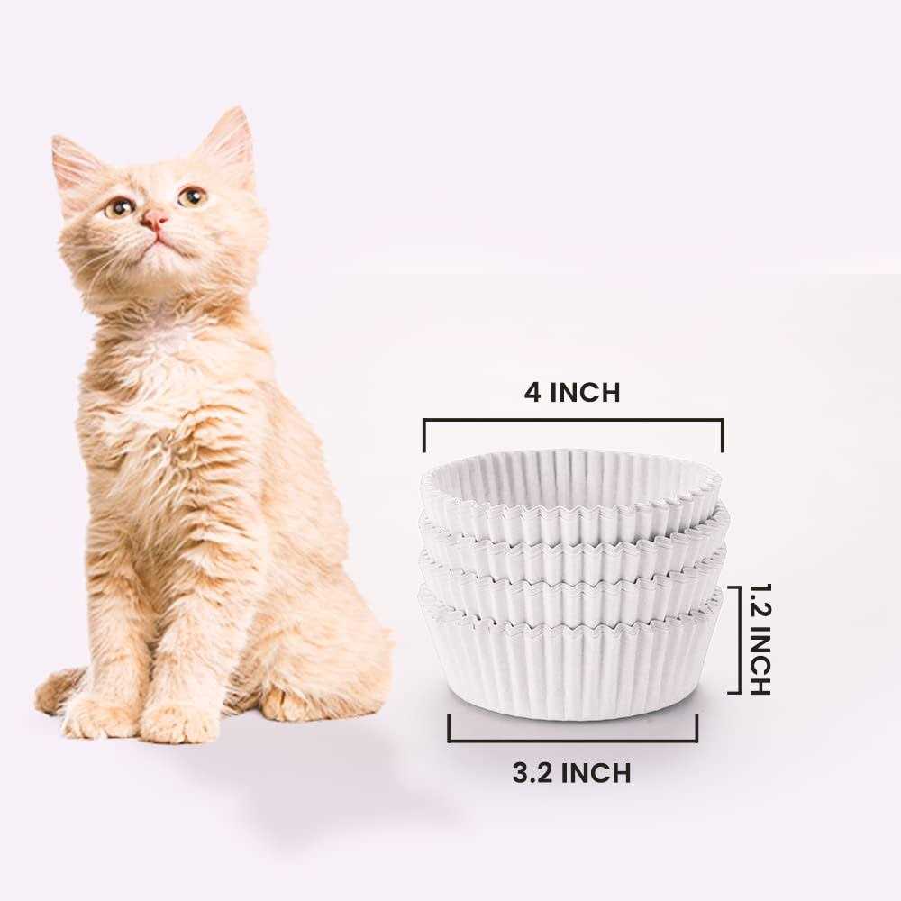 Alternative view of Fatty Bee FattyBee 200 Pcs Pets White Disposable Feeding Bowls Liner Disposable Pet Bowls