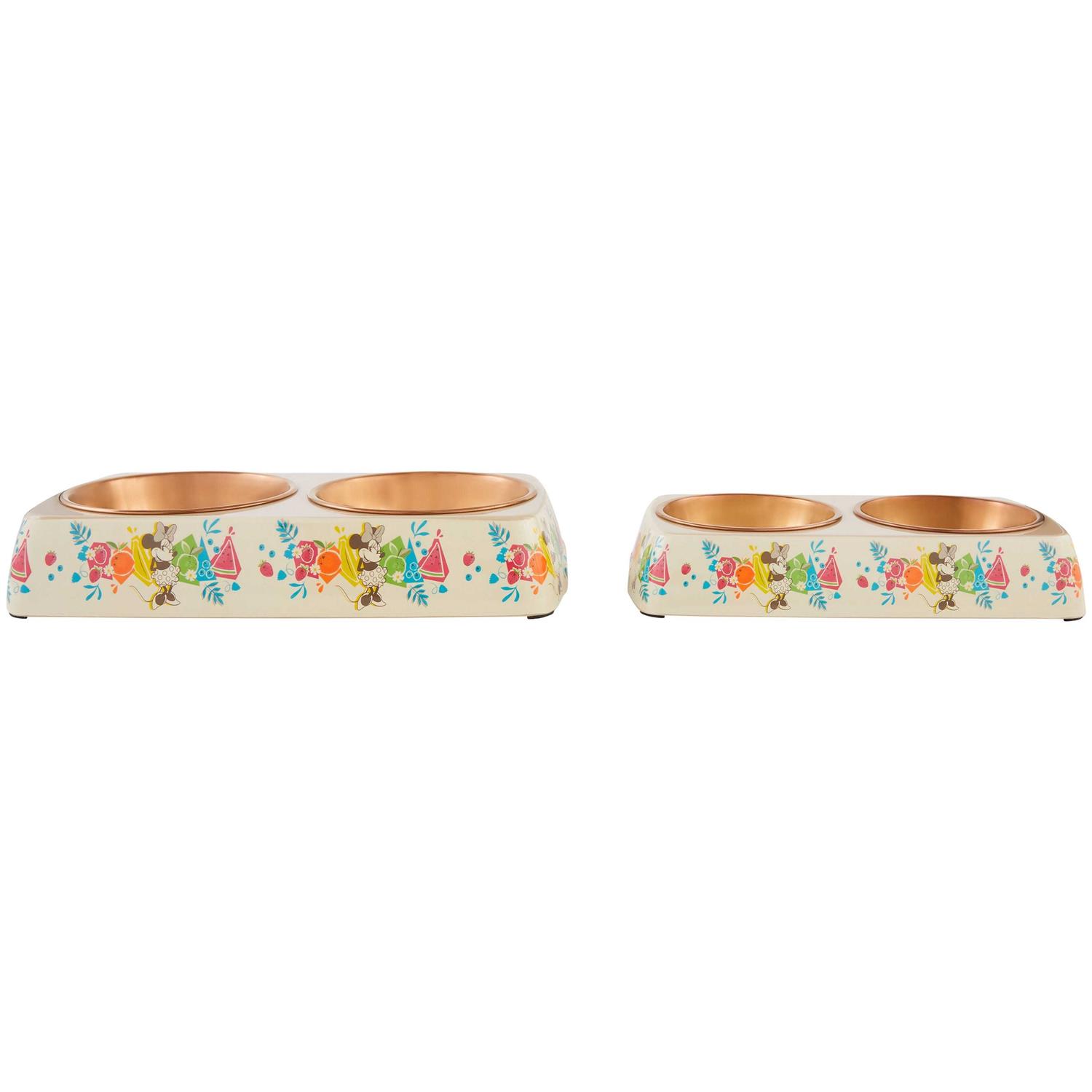 Alternative view of Disney Minnie Mouse Summer Bamboo Melamine Stainless Steel Double Dog & Cat Bowl