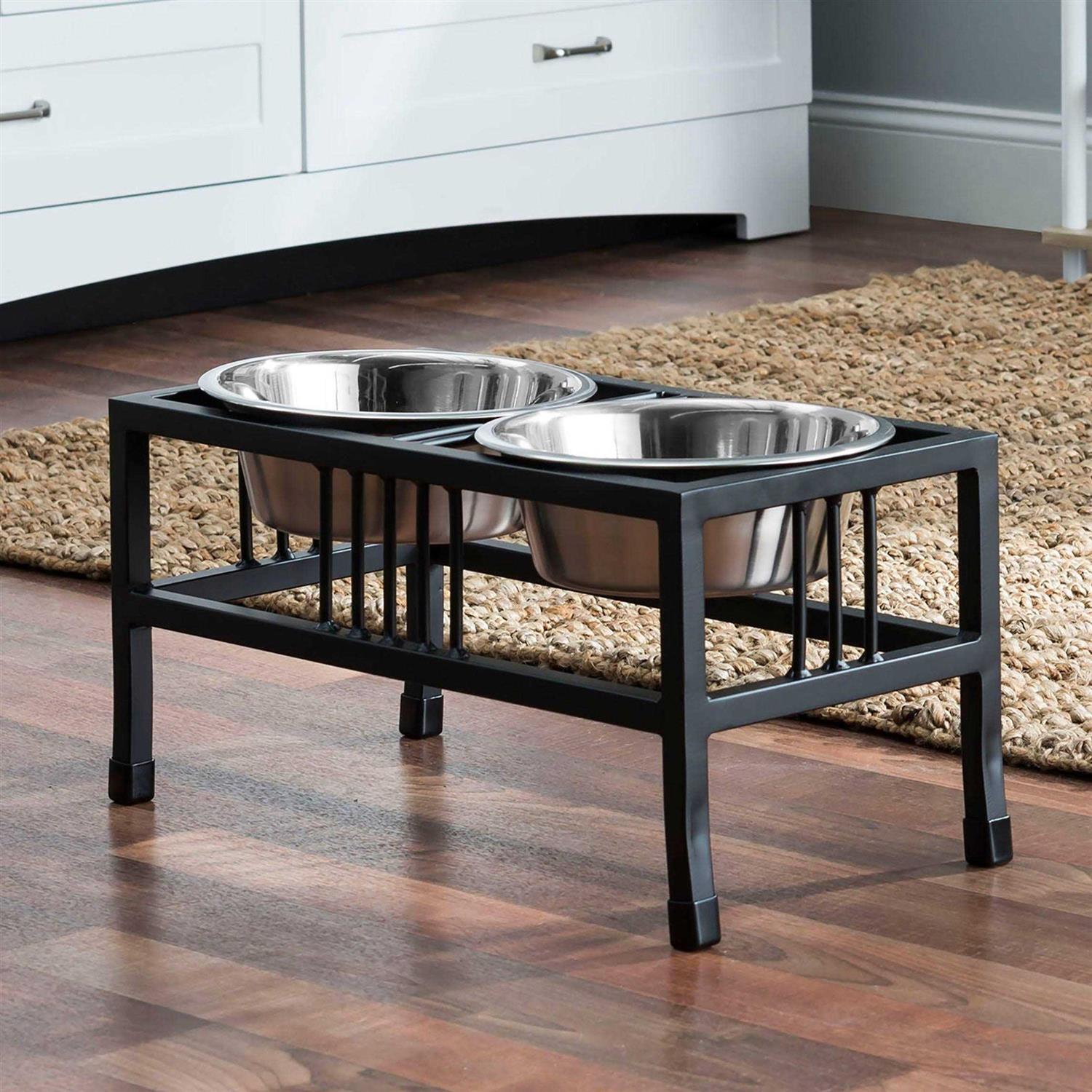 Alternative view of Baron Double Raised Dog Bowl