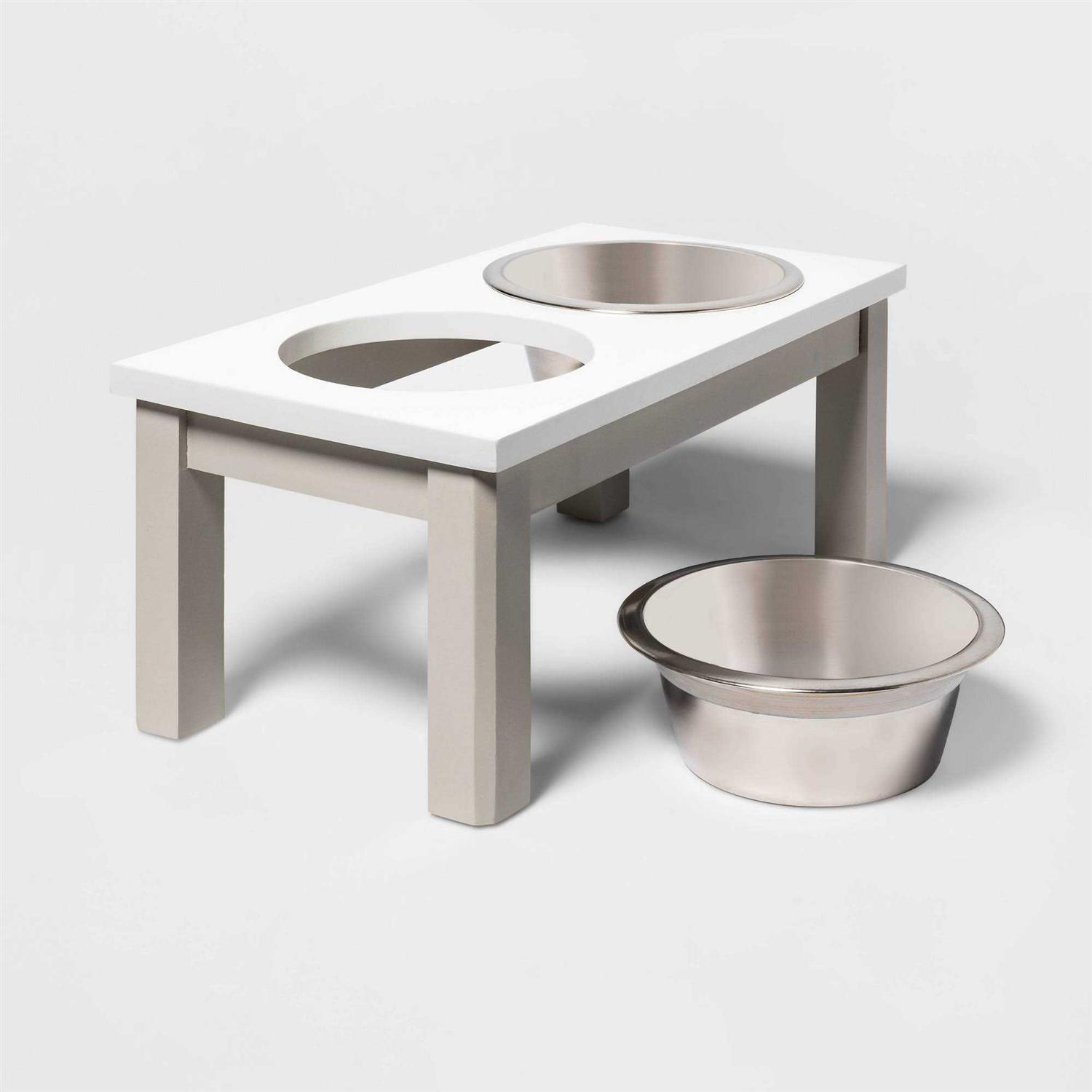 Alternative view of Boots & Barkley Traditional Short Elevated Dual Tone Dog Bowl with Sour Cream Top