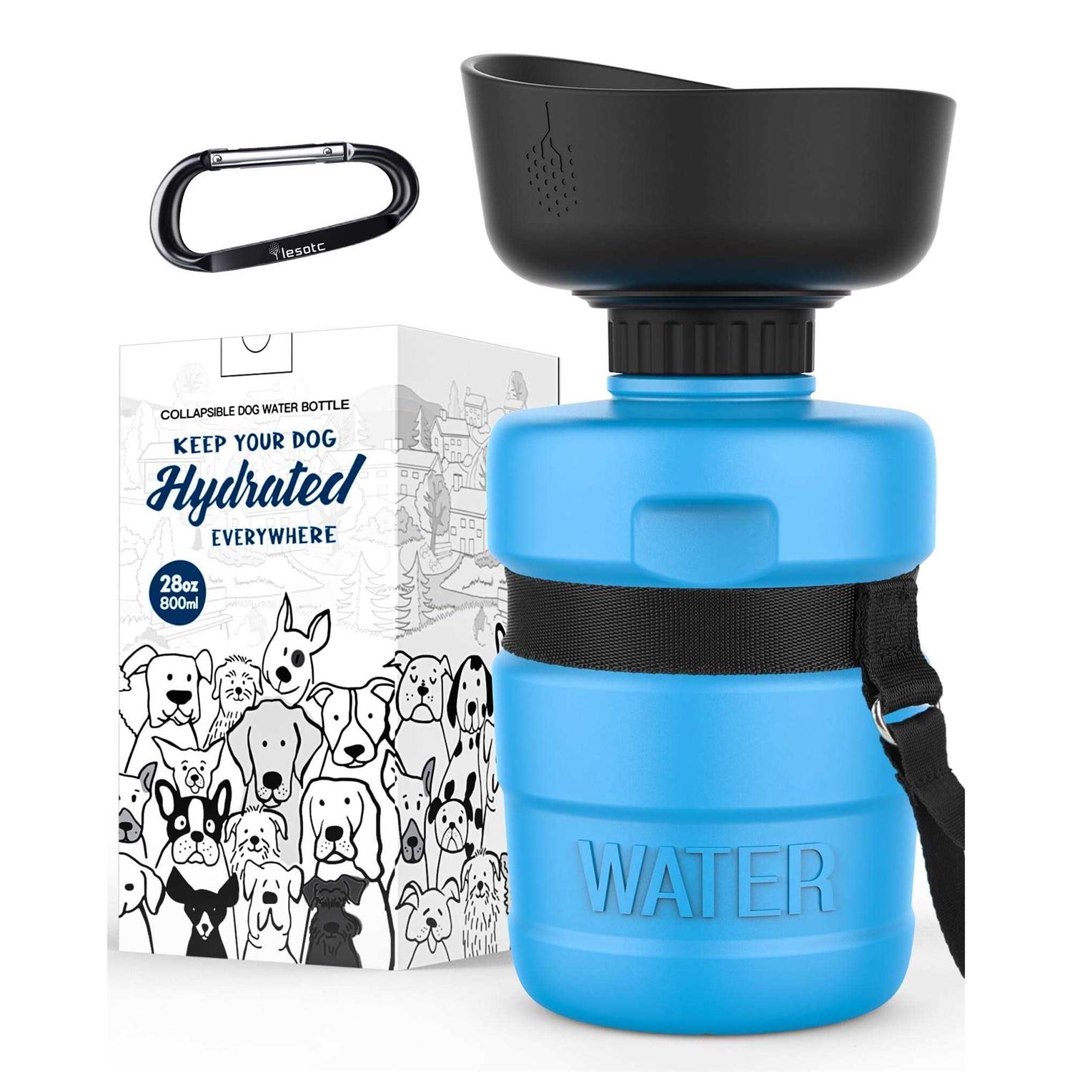lesotc Pet Water Bottle for Dogs Dog Water Bottle Foldable Dog Travel Water Bottle