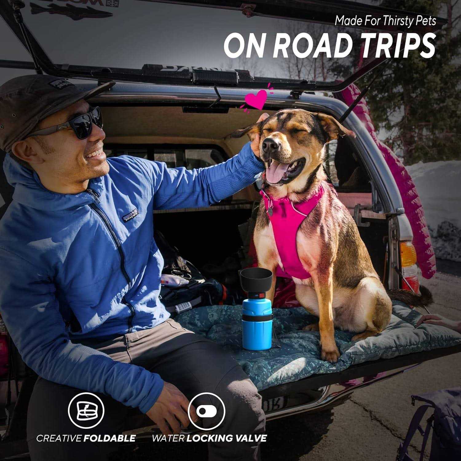 Alternative view of lesotc Pet Water Bottle for Dogs Dog Water Bottle Foldable Dog Travel Water Bottle