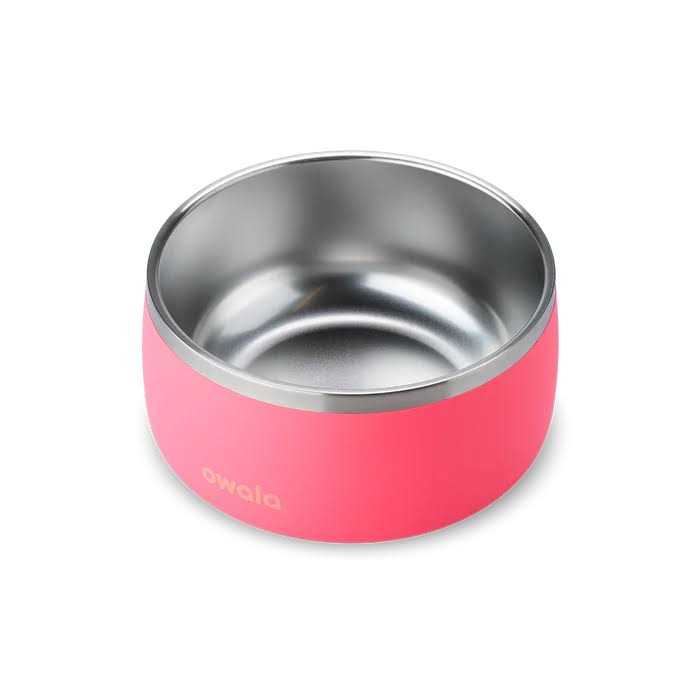 Alternative view of Owala Pet Bowl Durable Stainless Steel Food & Water Bowl Pink