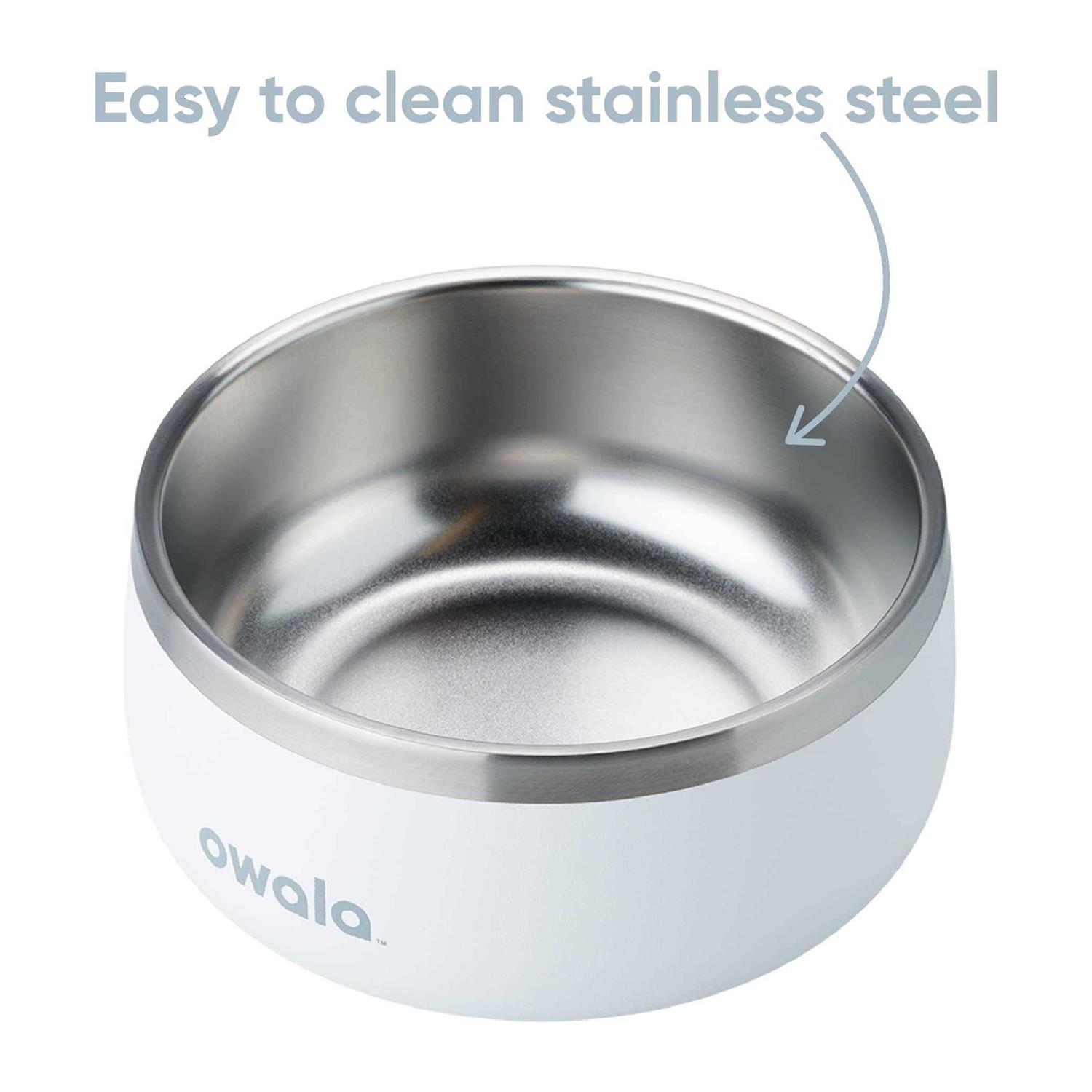 Alternative view of Owala Pet Bowl Durable Stainless Steel Food & Water Bowl Pink
