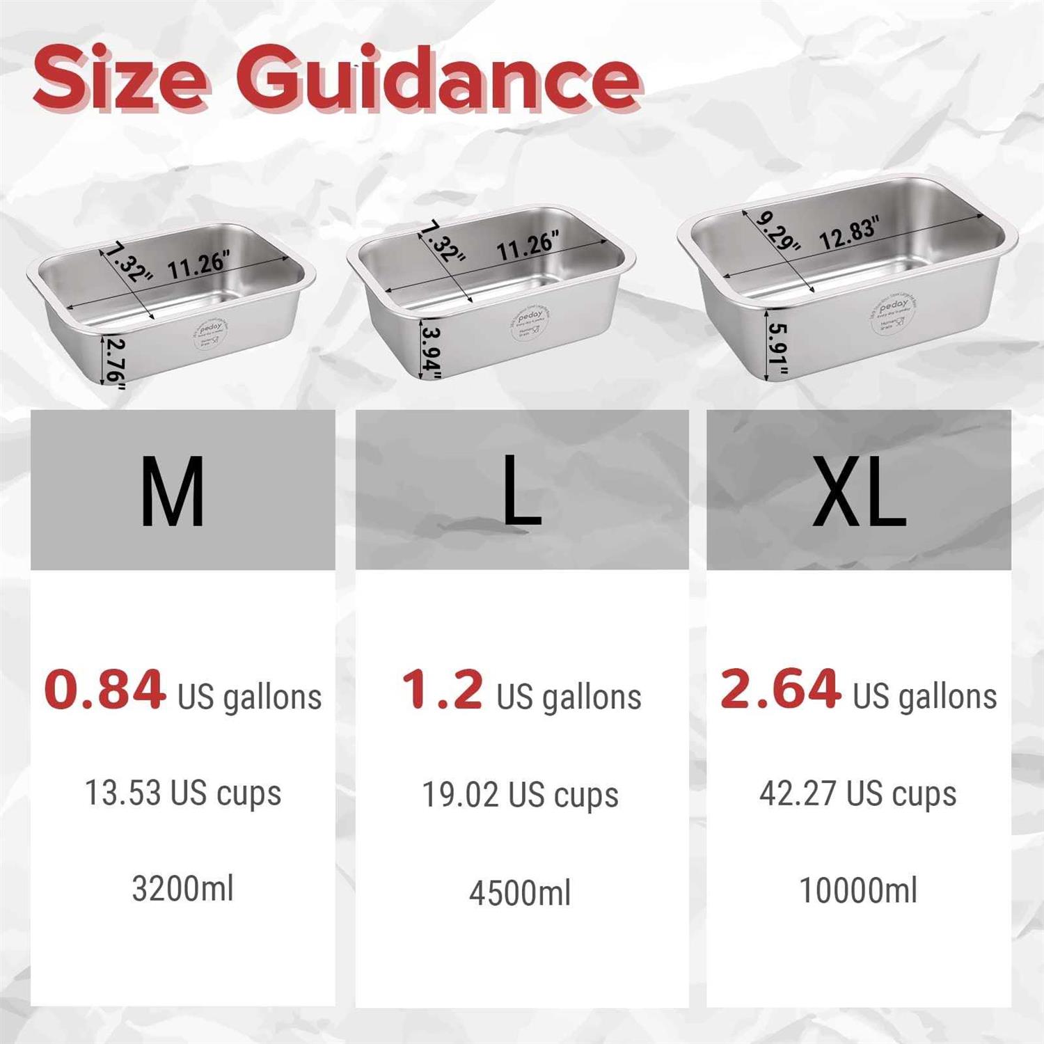 Alternative view of PEDAY Large Dog Water Bowl 304 Stainless Steel extra Large Dog Bowl for big & x-Large dogs