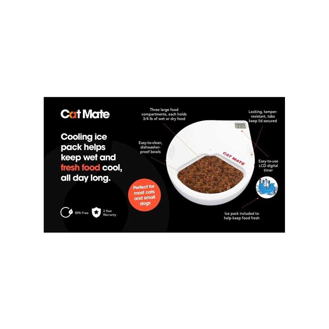 Alternative view of Closer Pets Five-meal Automatic Pet Feeder with Stainless Steel Bowl Inserts and Ice Packs