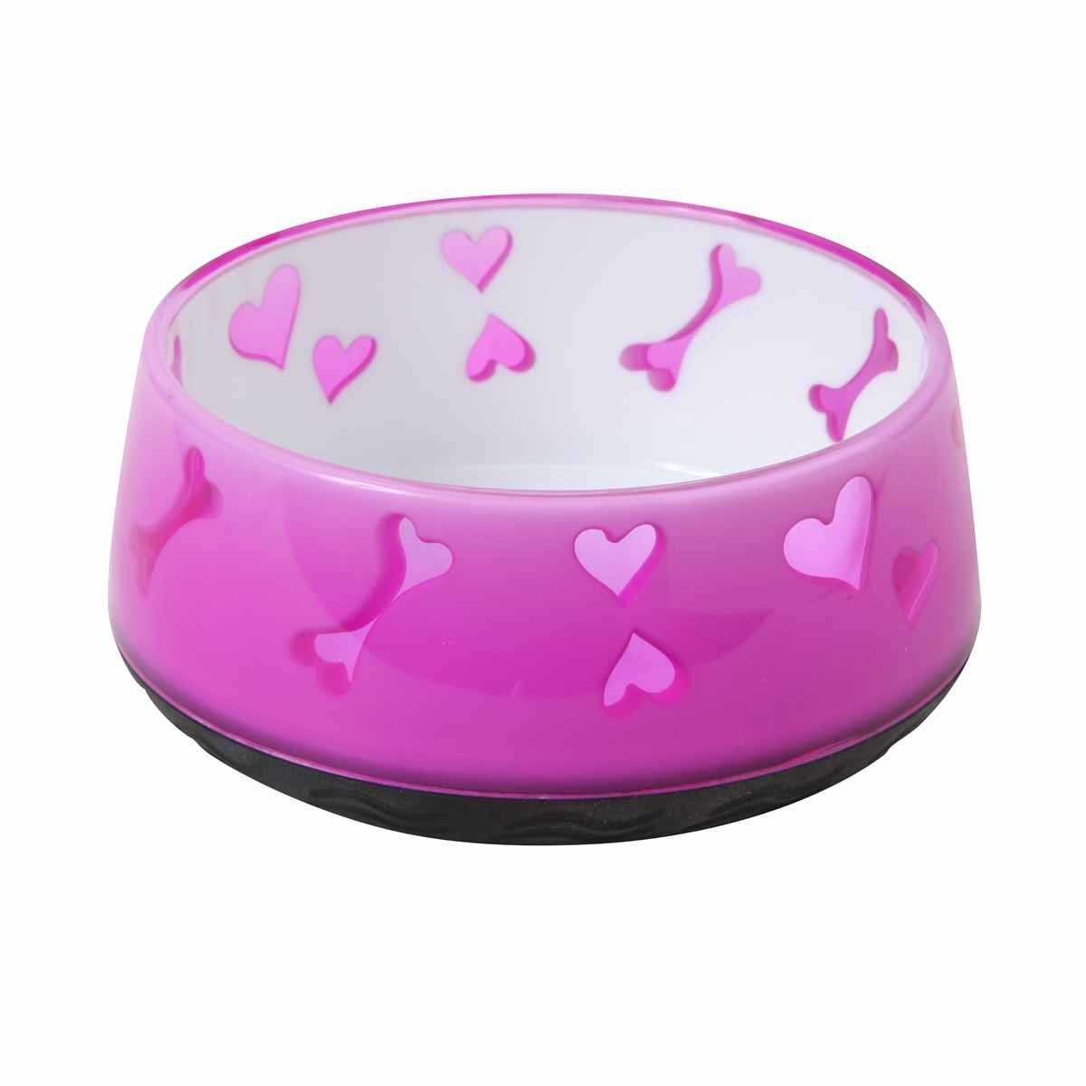 Dogit Dog Food and Water Bowl, BPA-Free Dog Dish, Non-Skid Dog Bowl, Pink, 90411, Size: 10.1 oz