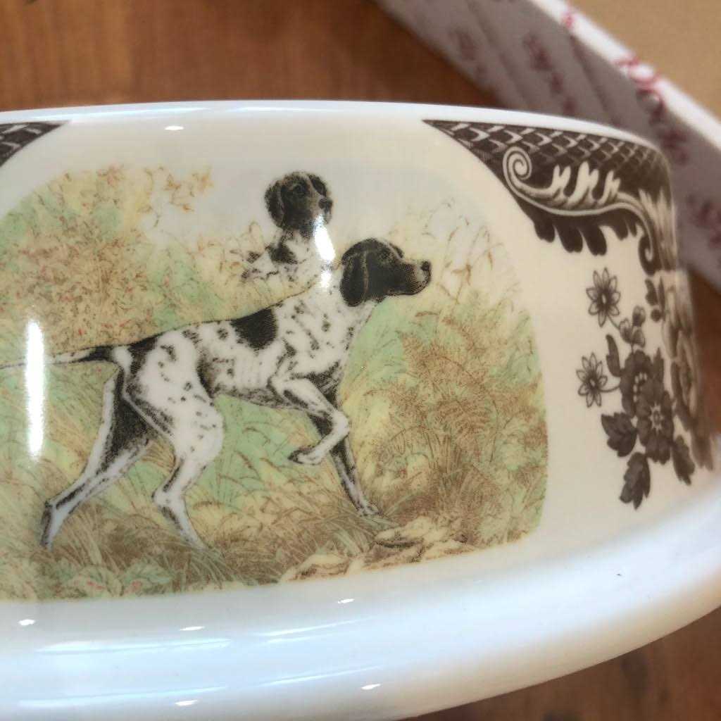 Alternative view of Spode Woodland Hunting Dogs Pet Bowl