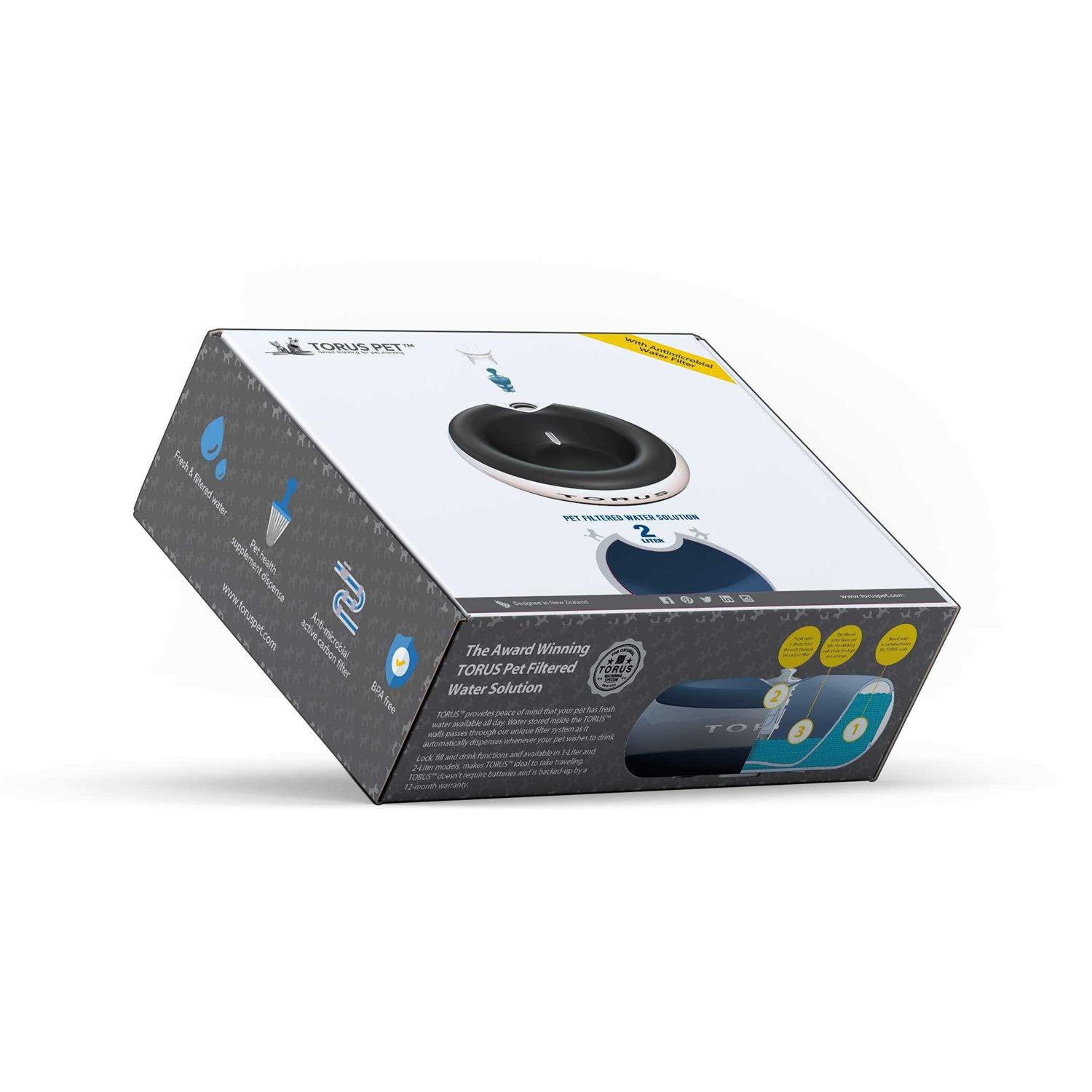 Alternative view of Torus Maxi Filtered Water Bowl 2-Liter