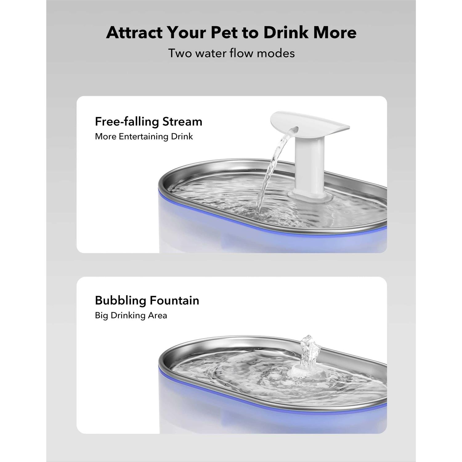 Alternative view of PETLIBRO Cat Water Fountain 71fl oz/2.1L Ultra Quiet Pet Water Fountain