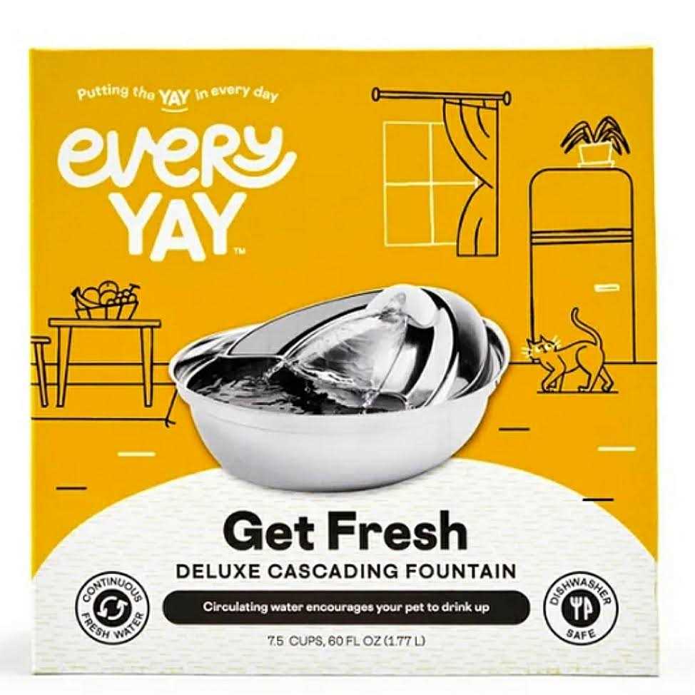 Alternative view of EveryYay 60-Ounce Stainless Steel Cat Water Fountain