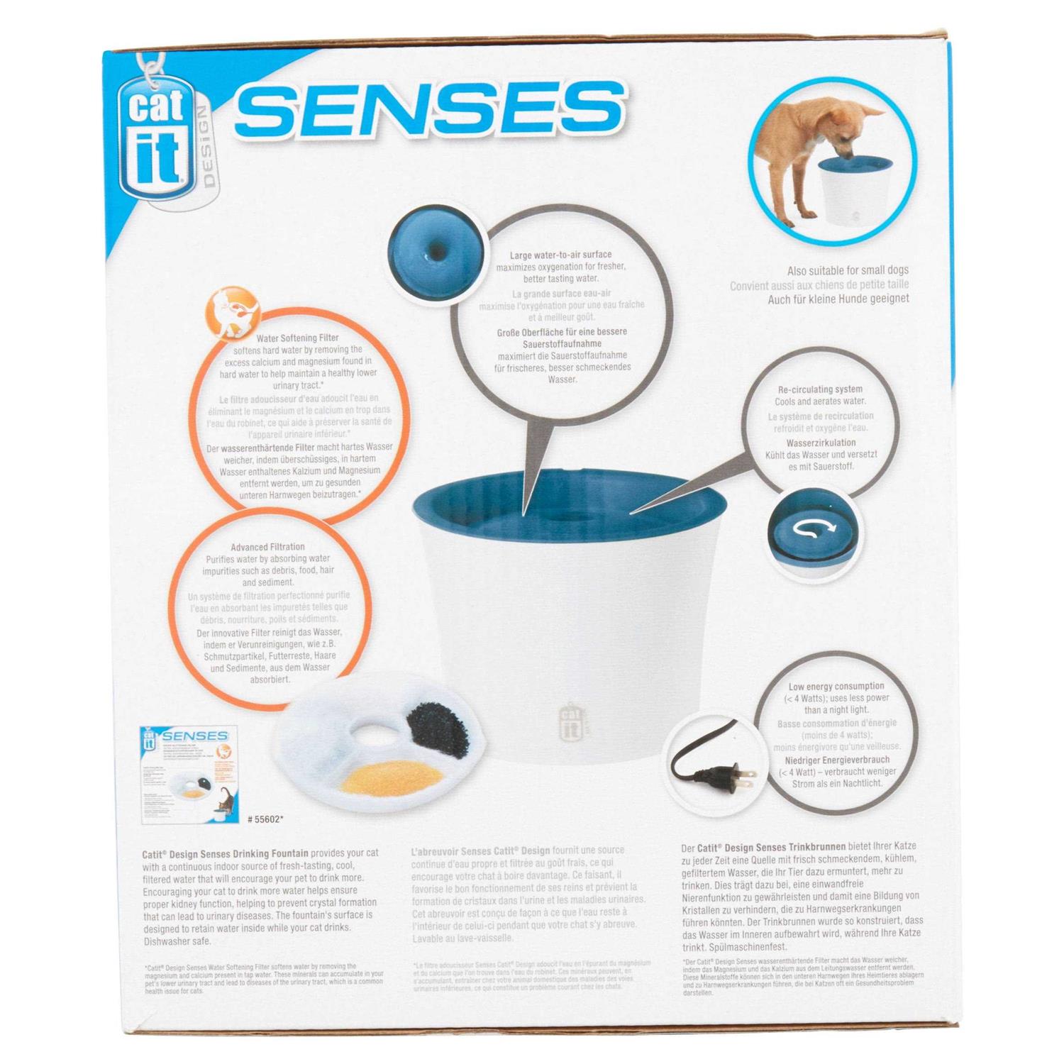 Alternative view of Catit Design Senses Fountain with Water Softening Cartridge