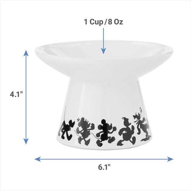 Alternative view of Disney Mickey Mouse Wide Shape Non-Skid Elevated Ceramic Cat Bowl