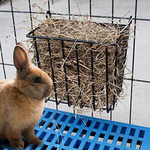 Alternative view of CAIQINLI 2PCS Rabbit Hay Feeder with Heavy-Duty Metal Frame Hay Holder,for Bunny