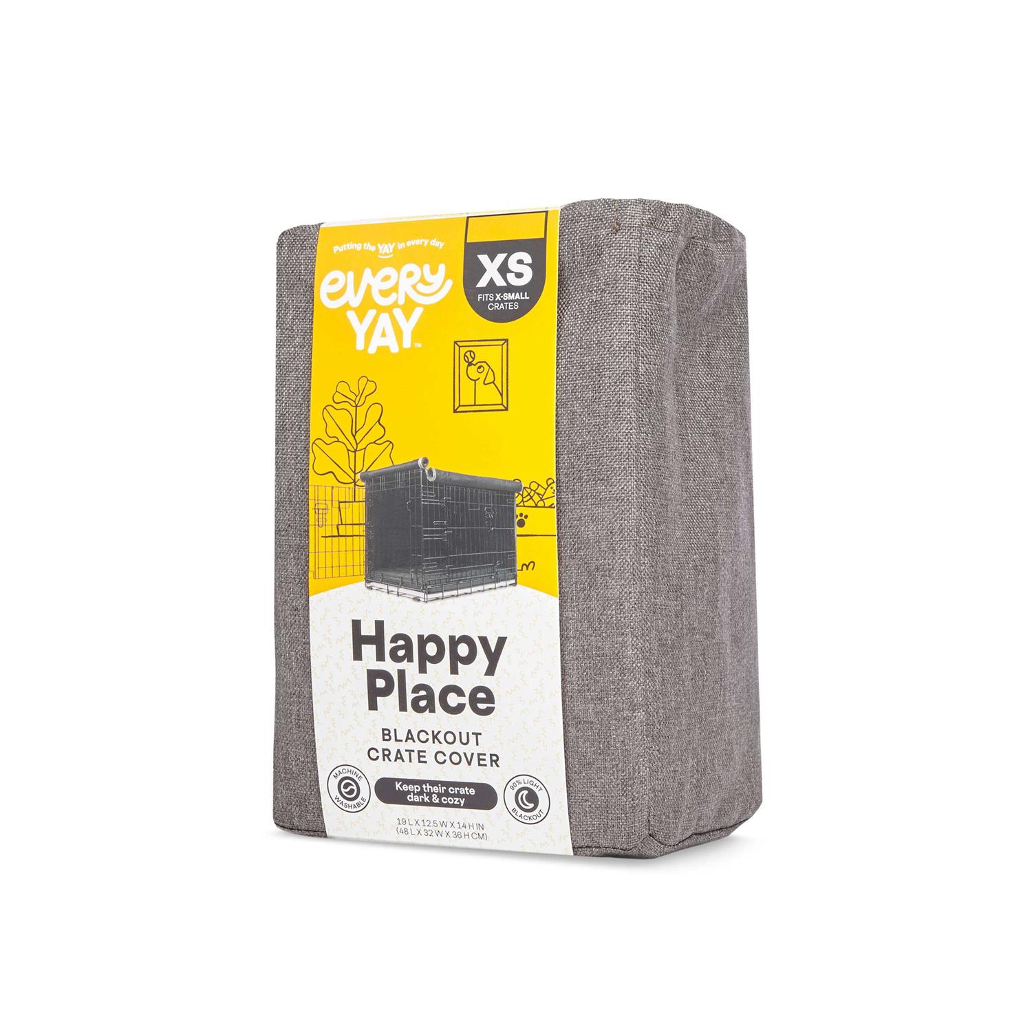Alternative view of EveryYay Happy Place Blackout Grey Dog Crate Cover