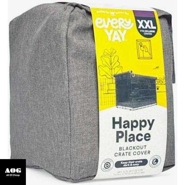 Alternative view of EveryYay Happy Place Blackout Grey Dog Crate Cover