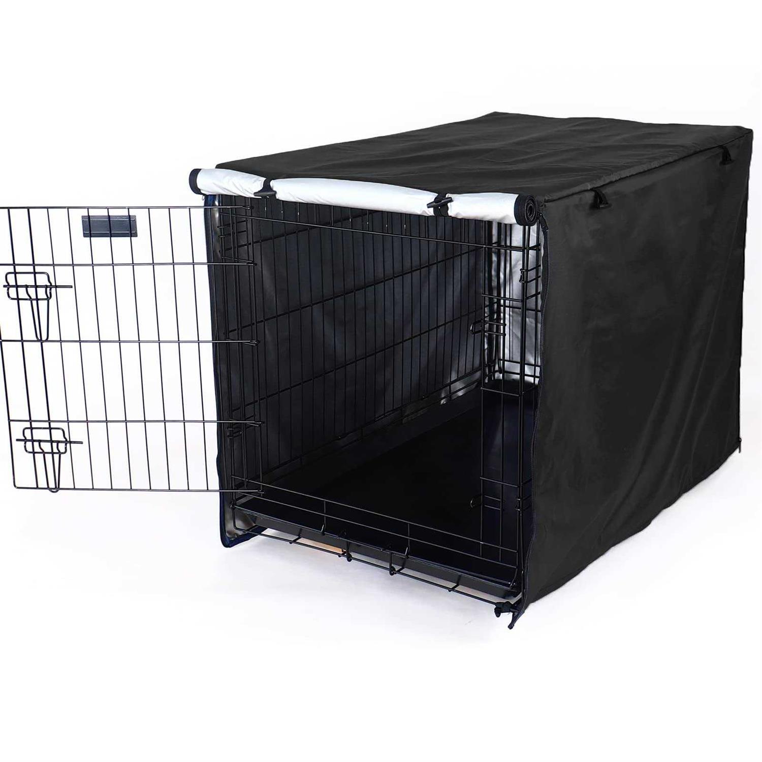 Alternative view of kefit Durable Dog Crate Cover-Double Door Pet Kennel Cover Waterproof Anti-UV Dog Cage Cover Fit for 24-54 inches Crate