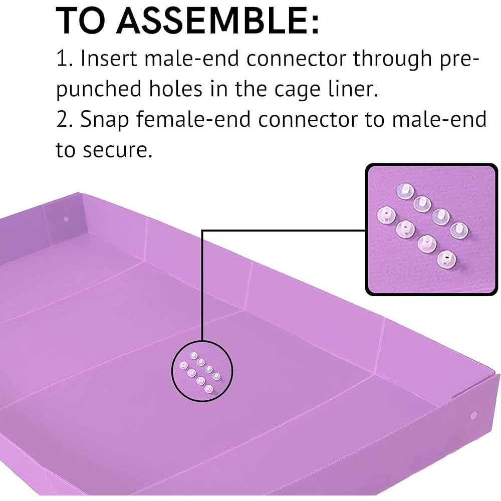 Alternative view of Midlee Guinea Pig Corrugated Plastic Cage Liners