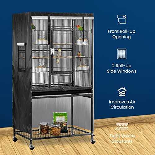 Alternative view of Knuti Universal Bird Cage Cover Good Night Blackout 51 inch x 38 inch x 23.5 inch inch Small Animal Cages Cover