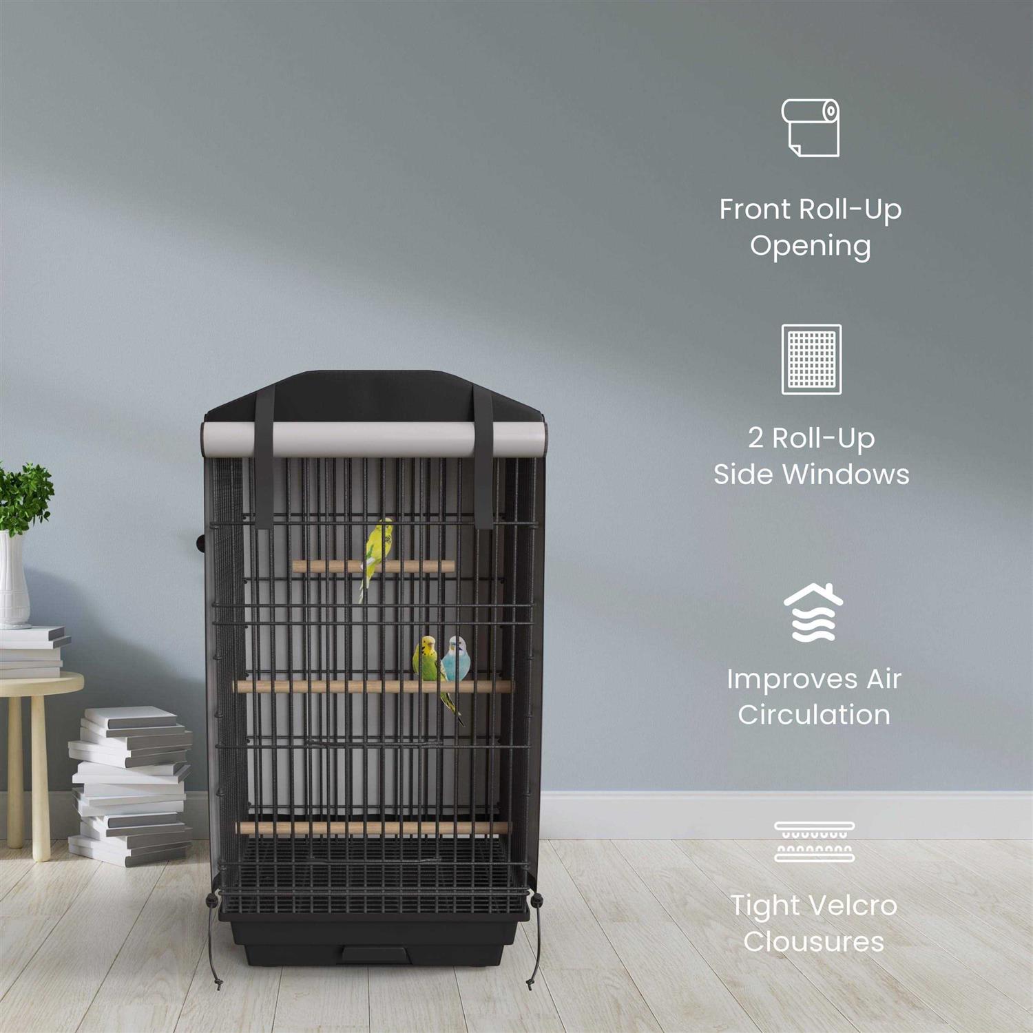 Alternative view of Knuti Universal Bird Cage Cover Good Night Blackout 51 inch x 38 inch x 23.5 inch inch Small Animal Cages Cover