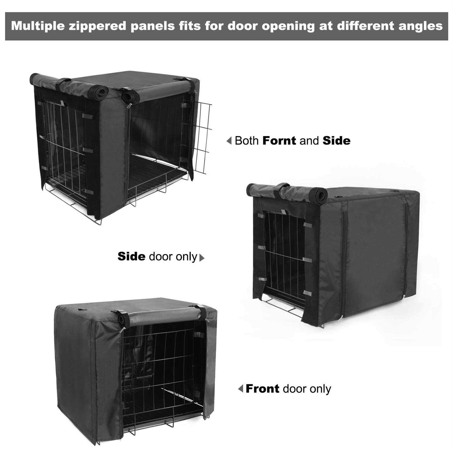 Alternative view of Durable Dog Crate Cover Double Door for Large pet Kennel Covers Universal Fit 36 42 48 inches Wire Dog Crate