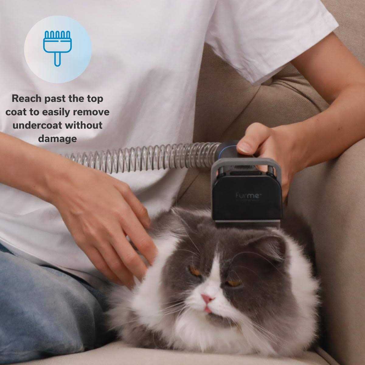 Alternative view of furMe Original Pet Grooming Vacuum Kit, 5 Pet Grooming Tools, Works for All Dogs, Cats, and Pet Fur