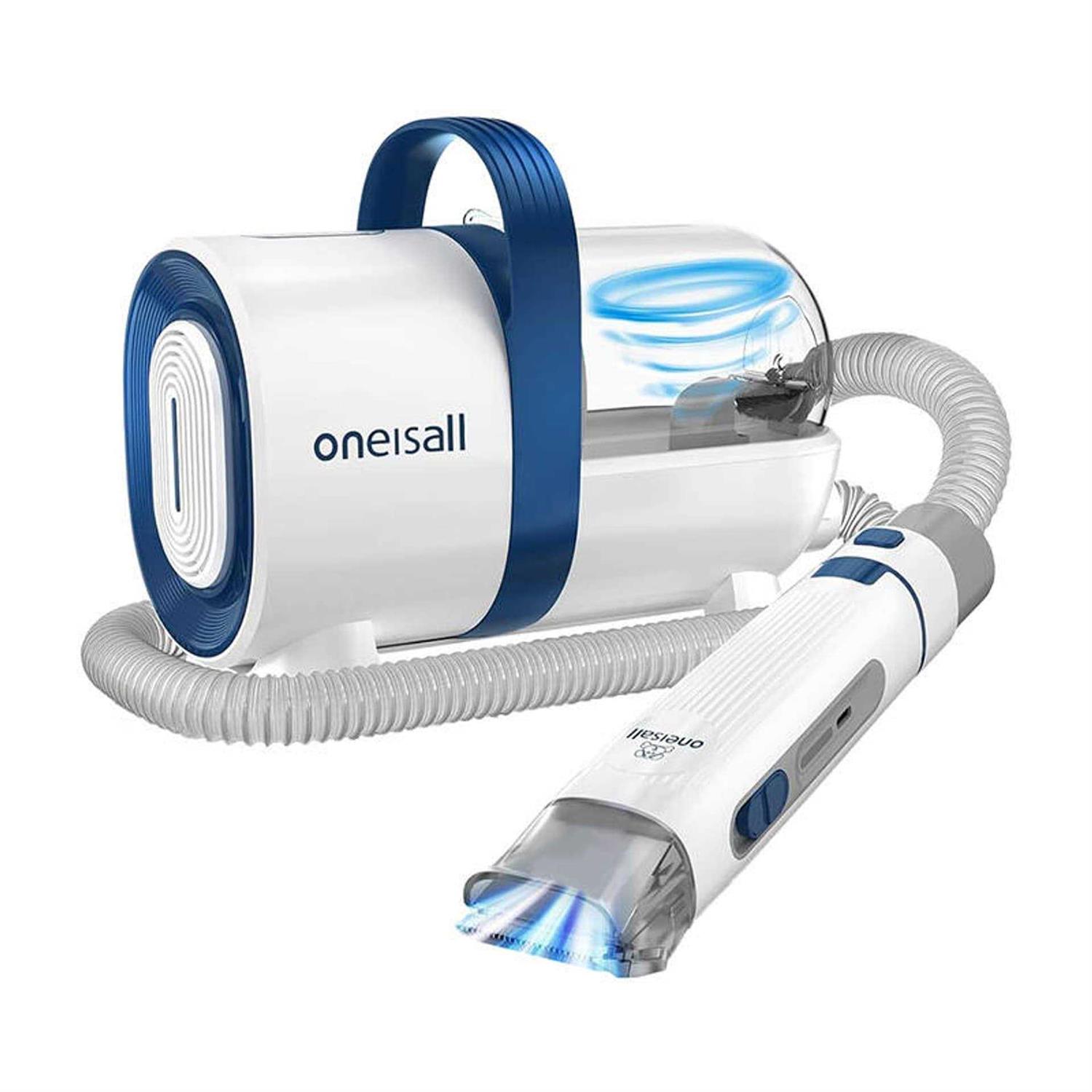 oneisall Dog Hair Vacuum & Dog Grooming Kit Pet Grooming Vacuum with Pet Clipper Nail Grinder