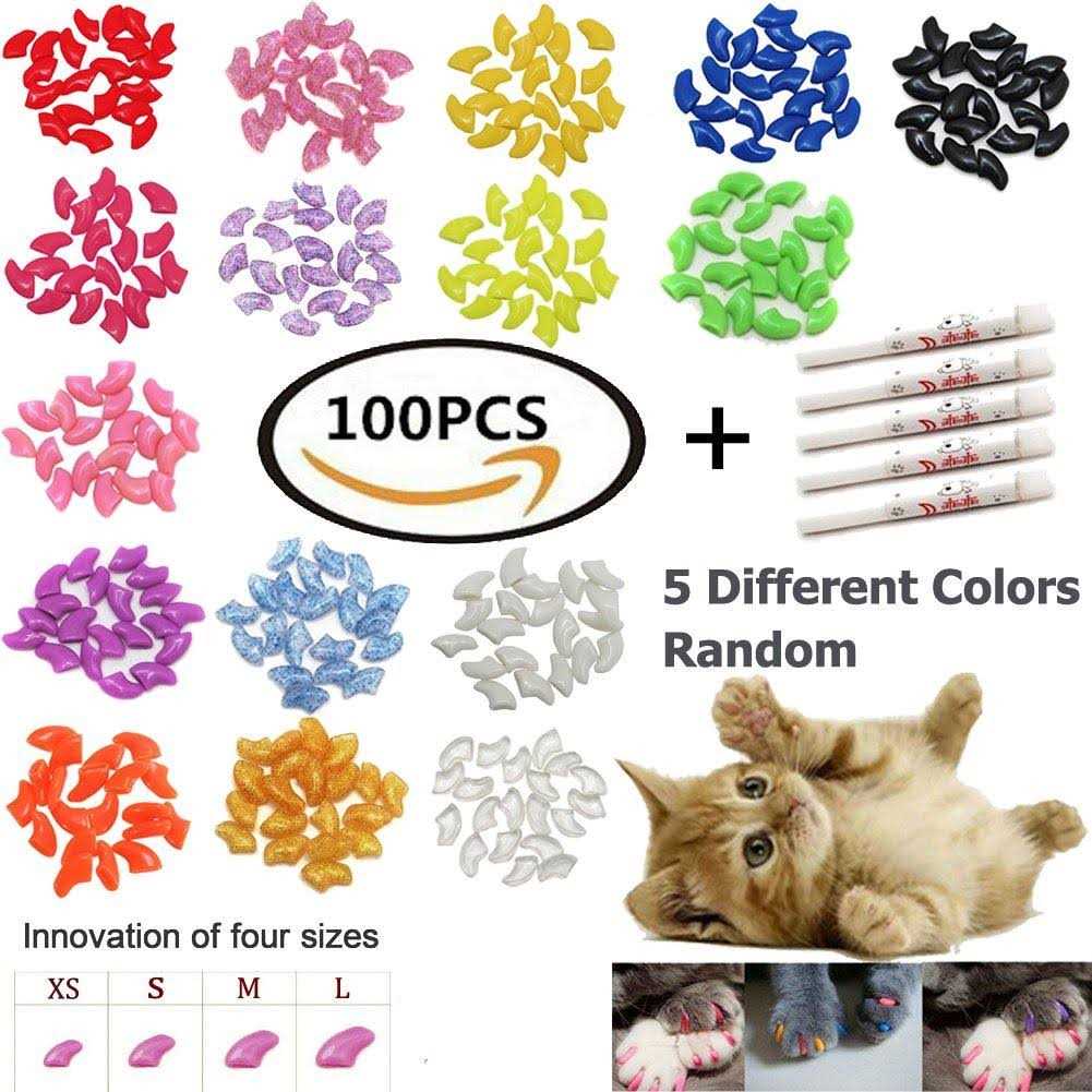 Alternative view of VICTHY Cat Nail Caps Pet Cat Soft Claws Nail Covers Cat Claws with Glue and Applicators Medium