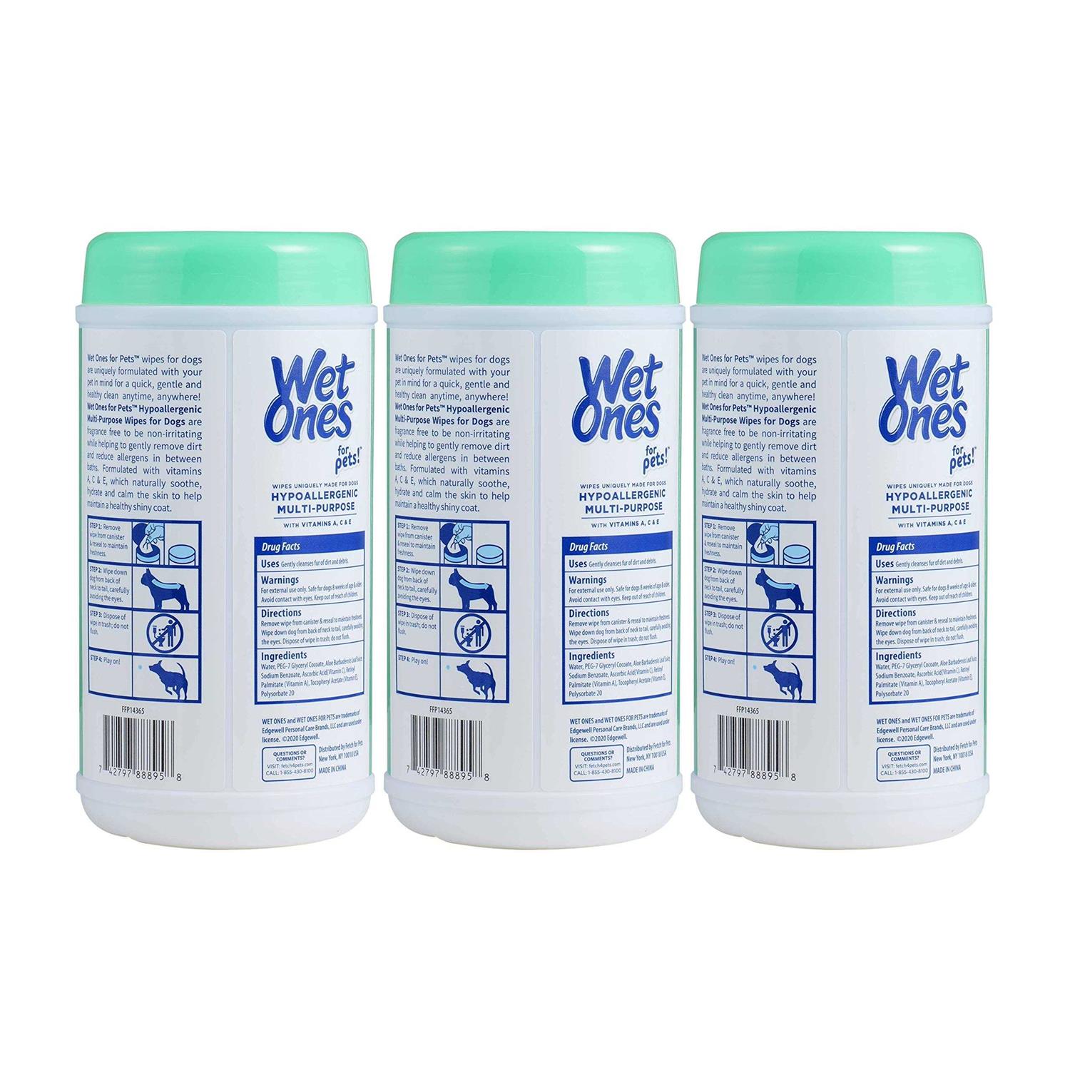 Wet Ones for Pets Hypoallergenic Multi-Purpose Dog Wipes