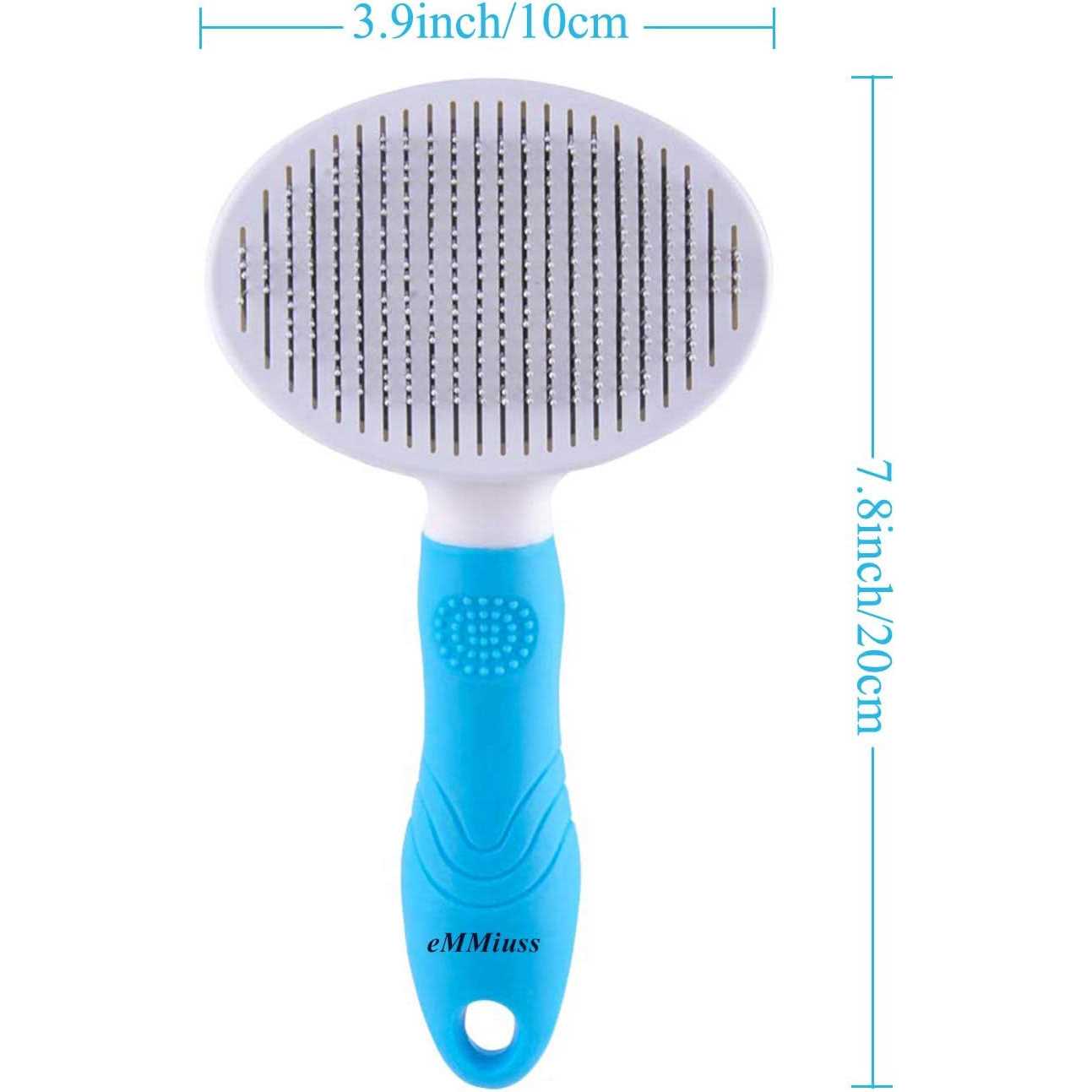 Alternative view of eMMiuss Cat Brush, Self Cleaning Slicker Brushes for Shedding and Grooming Removes Loose Undercoat,Mats Hair Grooming Brush for Cat Dog Massage-Self