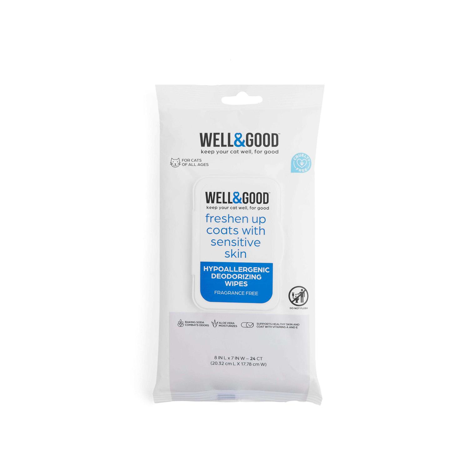 Well & Good Unscented Hypoallergenic Cat Wipes