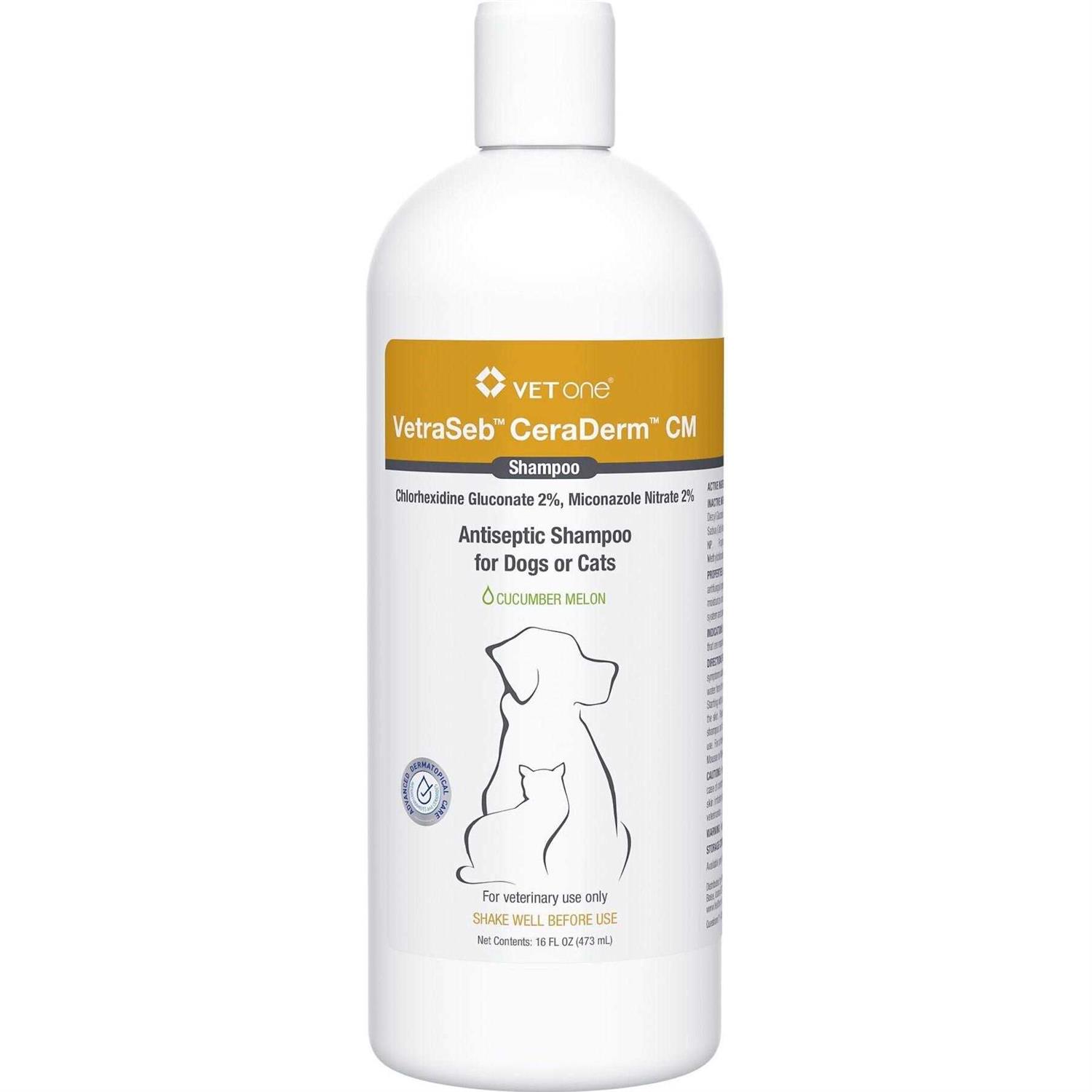 VetraSeb CeraDerm Antiseptic Shampoo for Dogs or Cats
