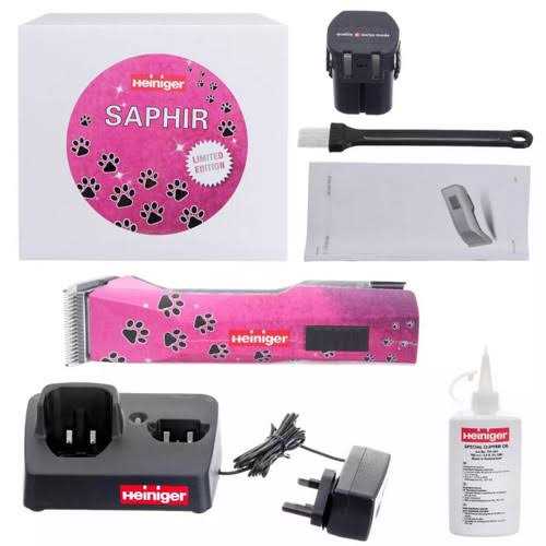Alternative view of Heiniger Mower Saphir Pink SS Wire with Head N°10 Two Batteries