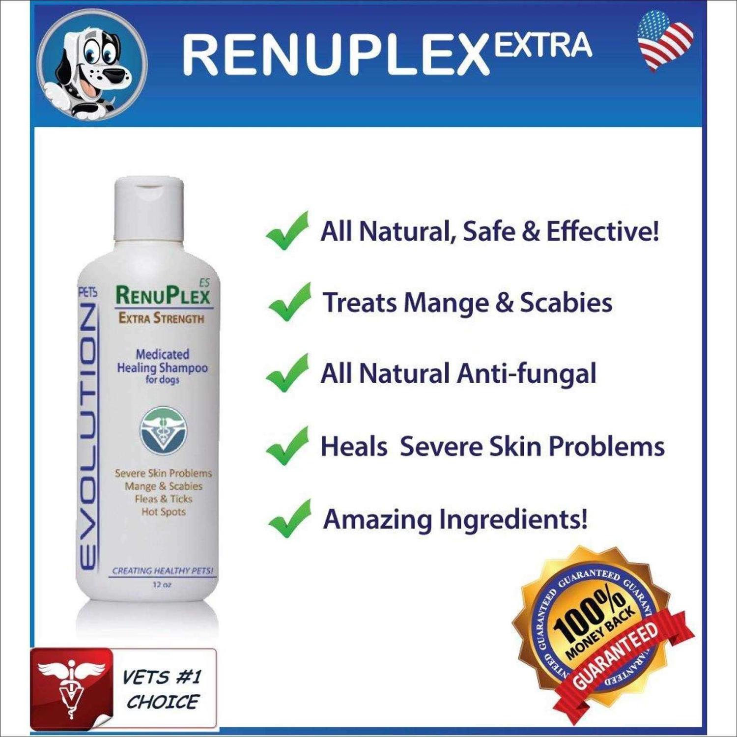 Alternative view of RenuPlex Medicated Dog Mange Shampoo. Extra Strength Mange Shampoo for Dogs Eliminates Mange